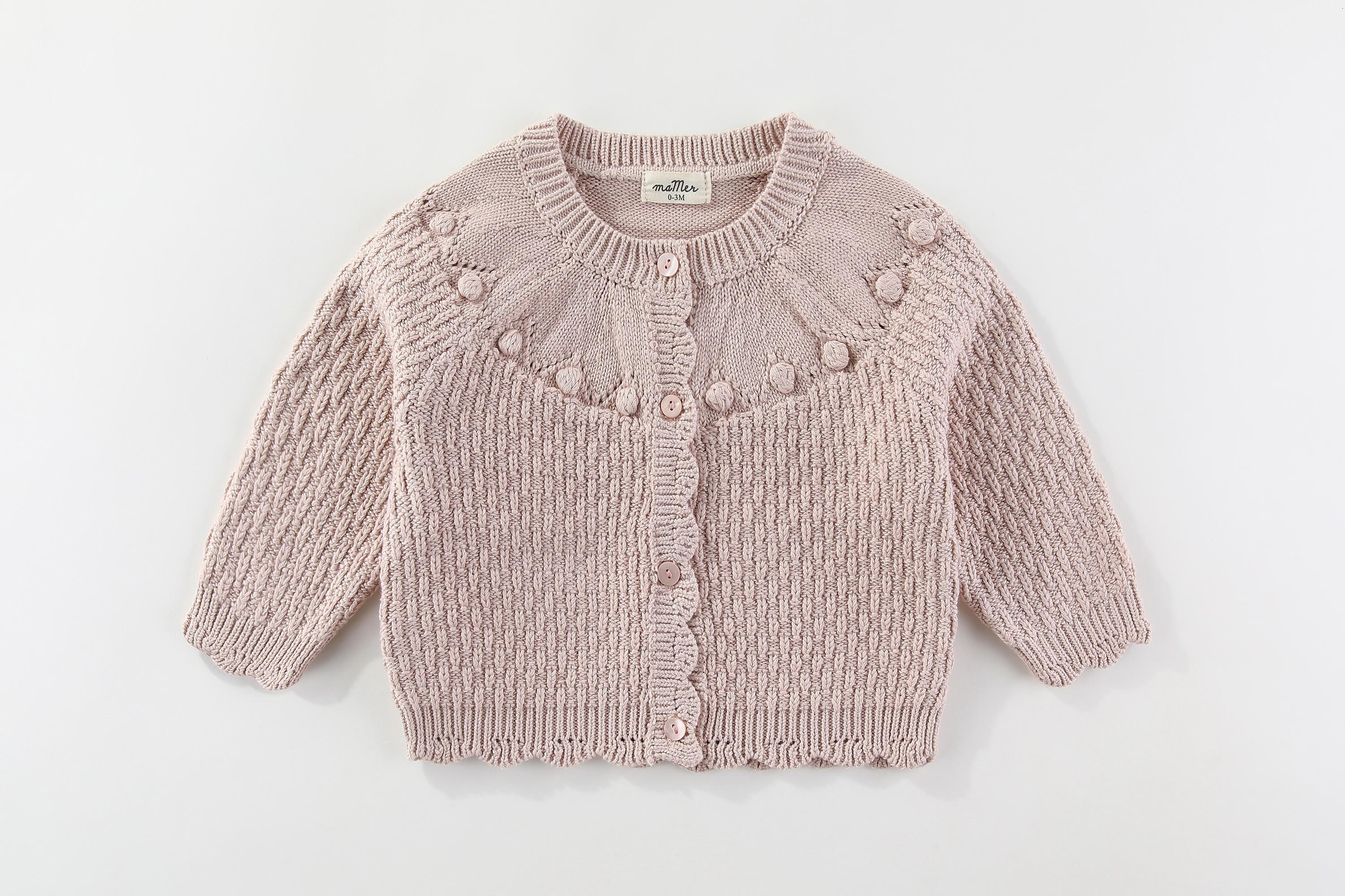 NEW! Ella Cardigan 100% cotton: 0-3M, 3-6M, 6-12M, 1-2Y, 2-3Y, 3-4Y, 4-5Y, 5-6Y