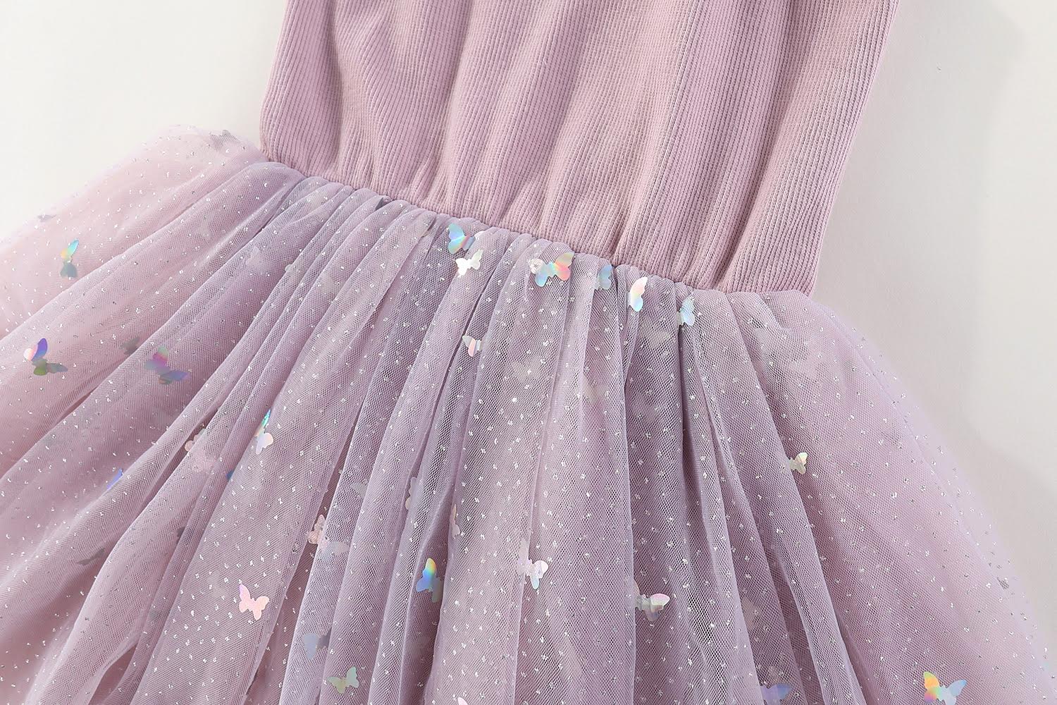 Valentina Tutu Dress - Lavender Butterflies: 2-3Y, 3-4Y, 4-5Y, 5-6Y, 6-8Y