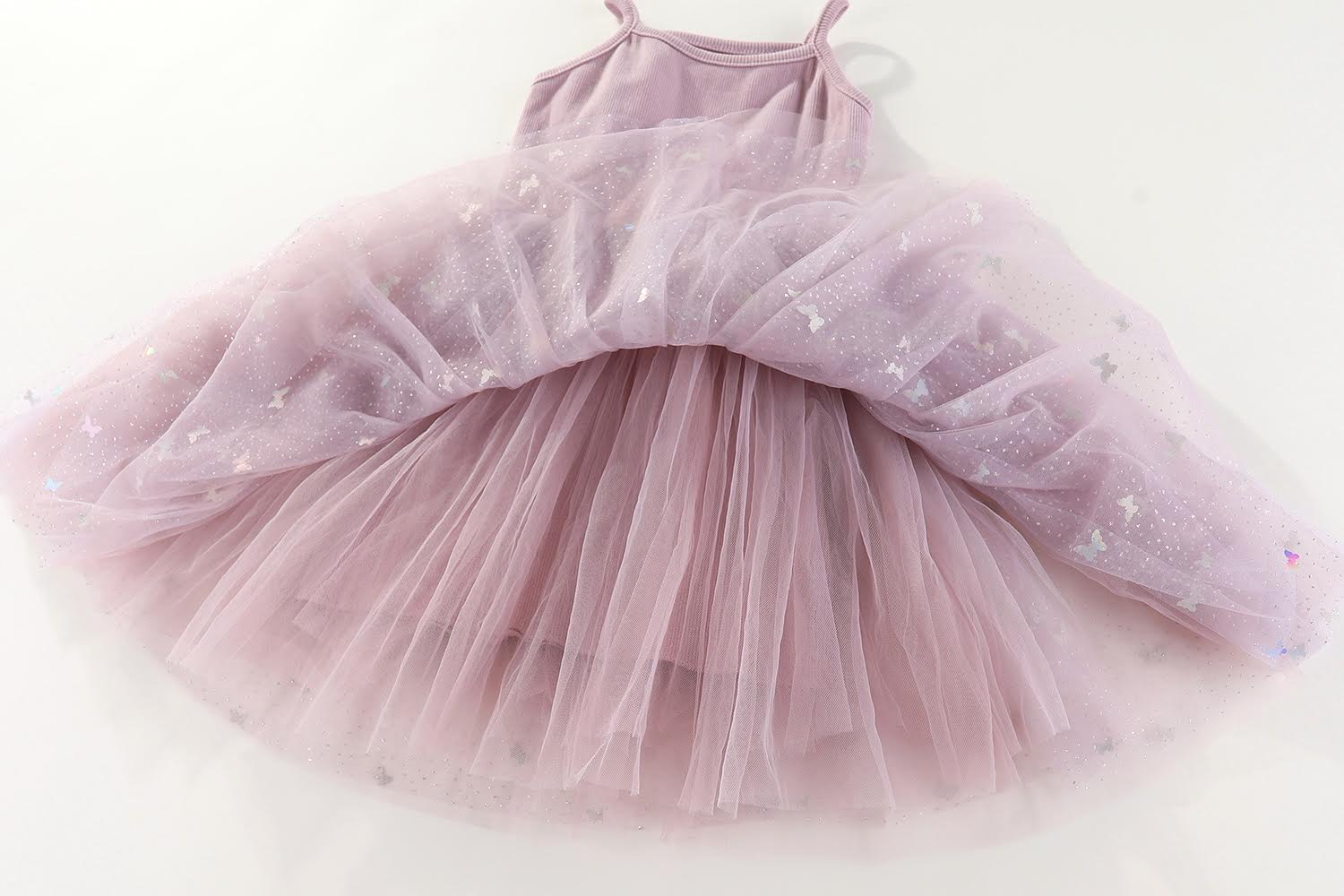 Valentina Tutu Dress - Lavender Butterflies: 2-3Y, 3-4Y, 4-5Y, 5-6Y, 6-8Y