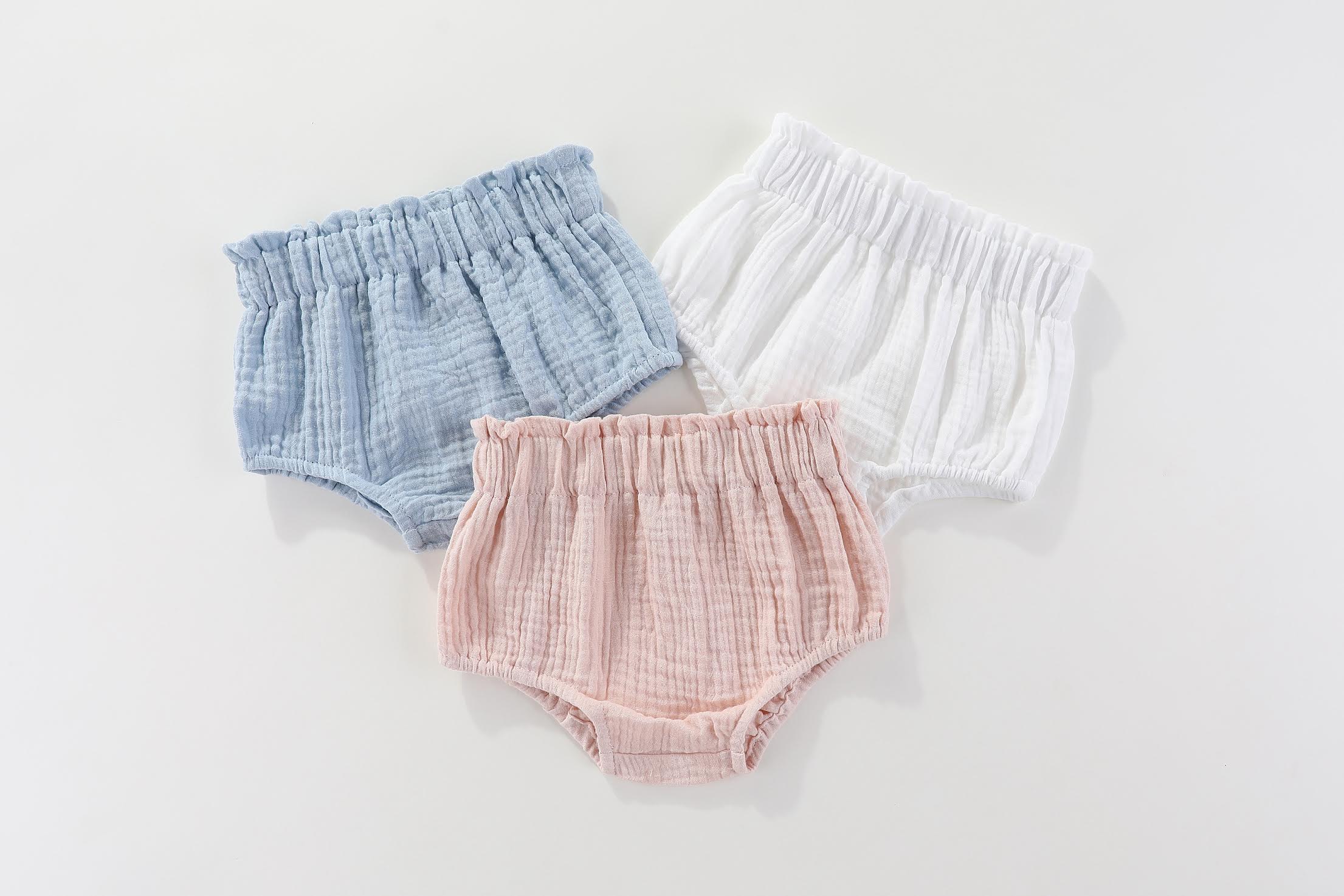 Gaia 100% Cotton bloomers: 0-3M, 3-6M, 6-12M, 1-2Y