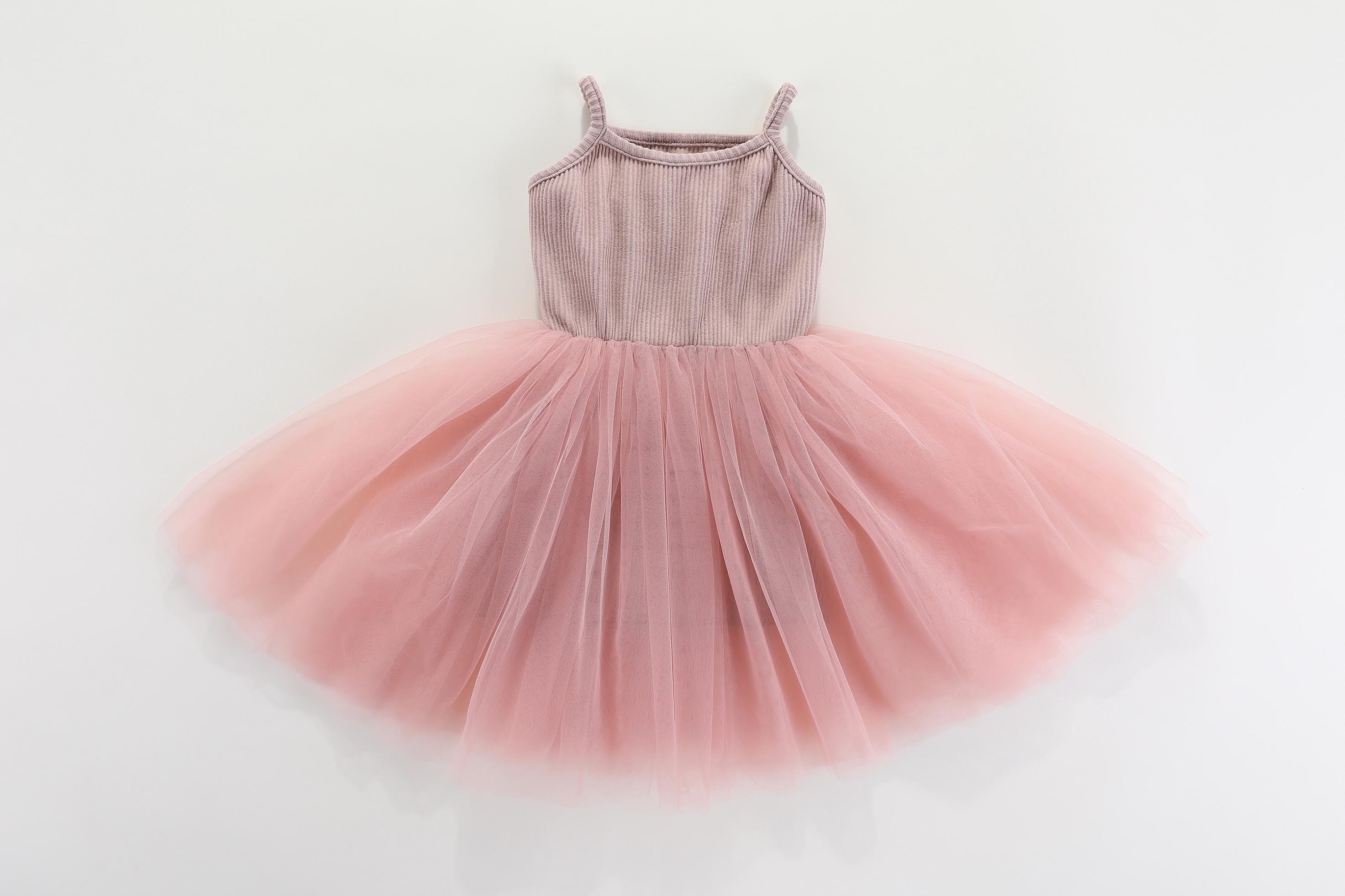 Valentina Tutu Dress - DUSTY PINK : 0-6M, 6-12M, 1-2Y, 2-3Y, 3-4Y, 4-5Y, 5-6Y, 6-8Y, 8-10Y