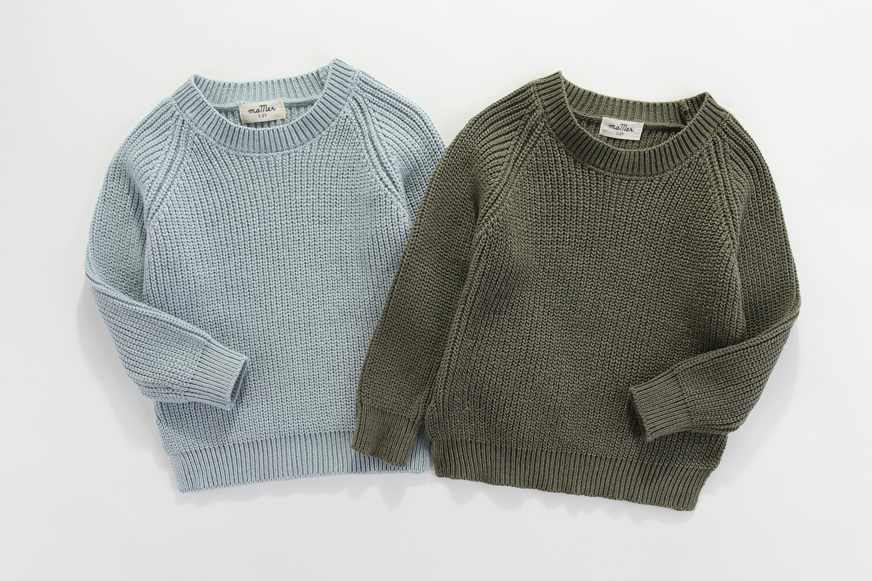 Frankie knitted jumper : 0-6M, 6-12M, 1-2Y, 2-3Y, 3-4Y, 4-5Y, 5-6Y, 6-7Y, 7-8Y