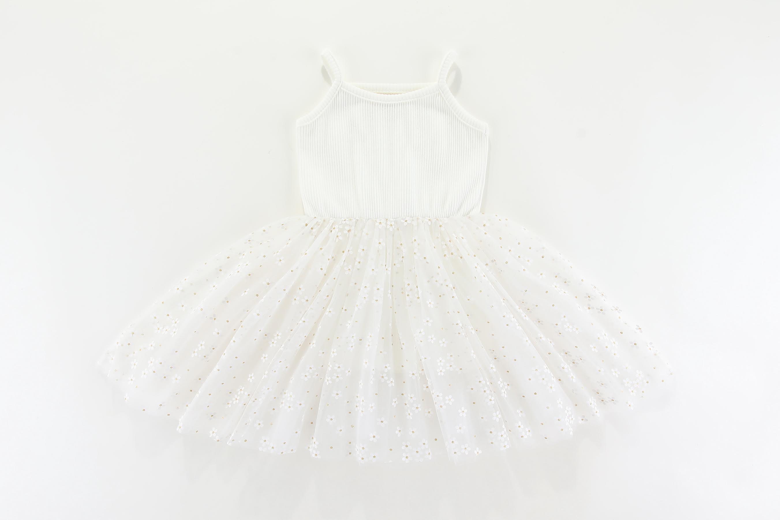 Valentina Tutu Dress - WHITE FLOWERS: 0-6M, 6-12M, 1-2Y, 2-3Y, 3-4Y, 4-5Y, 5-6Y, 6-8Y