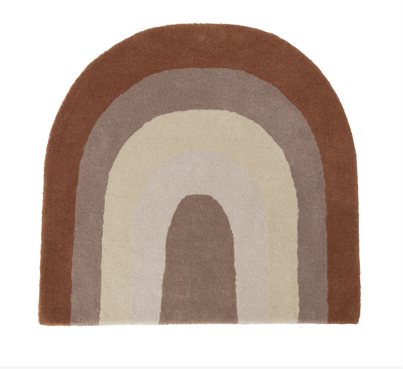 The Rainbow Rug Choco - 80% wool & 20% cotton, made in India