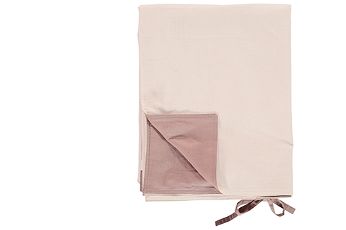 Organic Cotton Reversible Duvet Cover - Blush Rose/Pink - made in Portugal