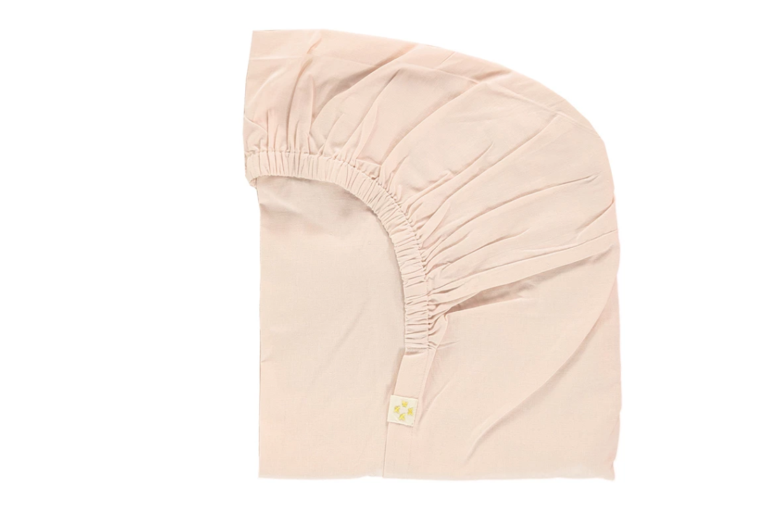 Organic Cotton Fitted Sheet - pink: W70xL140cm, W90xL200