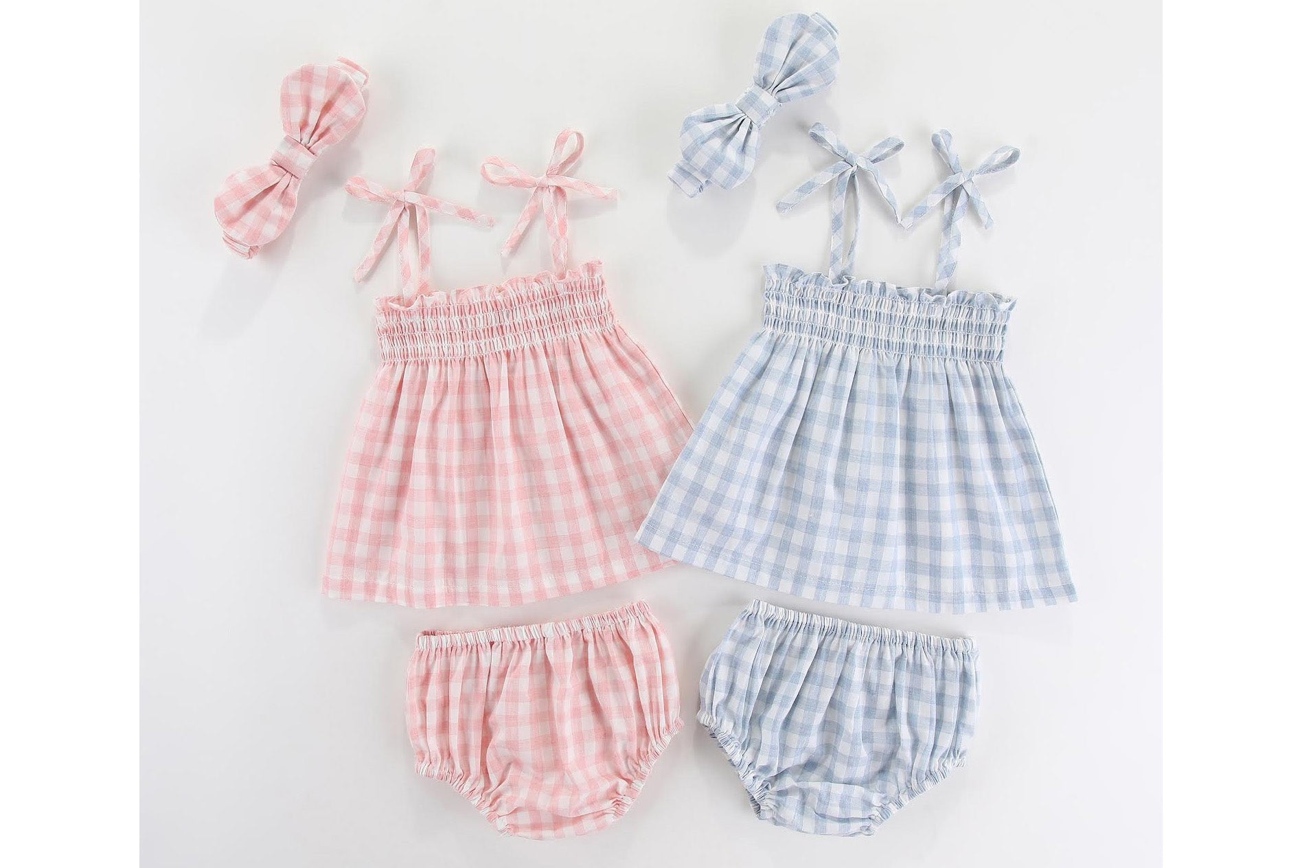 Costal 3pcs set made from 100% cotton: top + bloomers + bow: 6-12M, 1-2Y